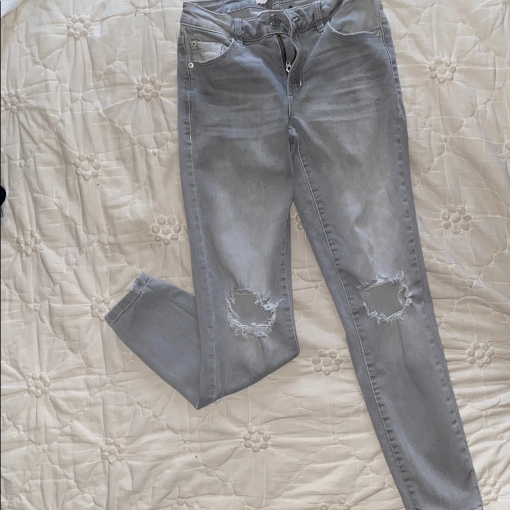 GARAGE grey jeans with holes